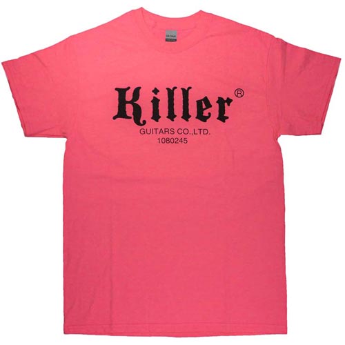killer guitars t-shirt safety pink image