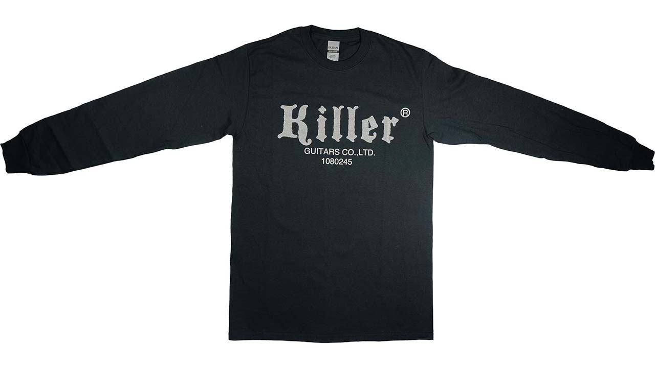 killer guitars t-shirt long sleeve silver logo image