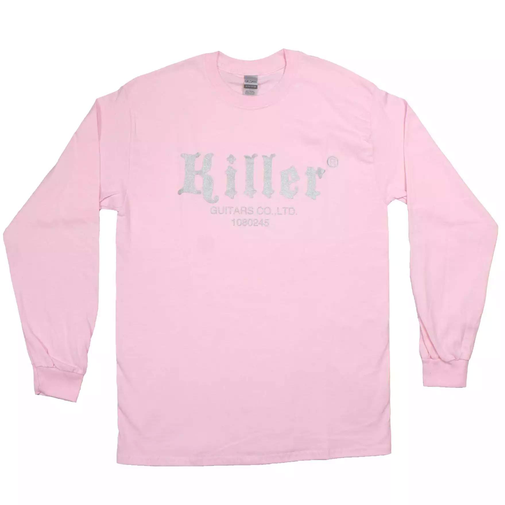 Killer Guitars long sleeve T-shirt light pink silver logo：キラー