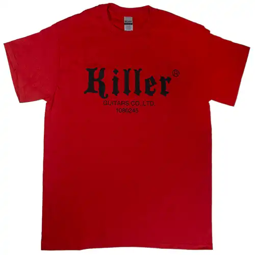 killer guitars t-shirt red black logo