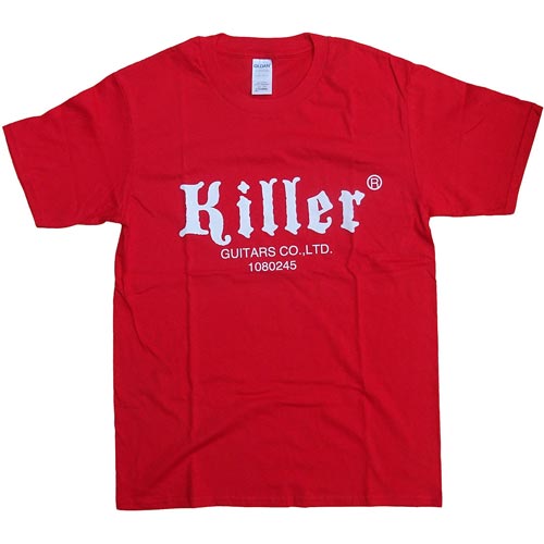 killer guitars t-shirt red white logo