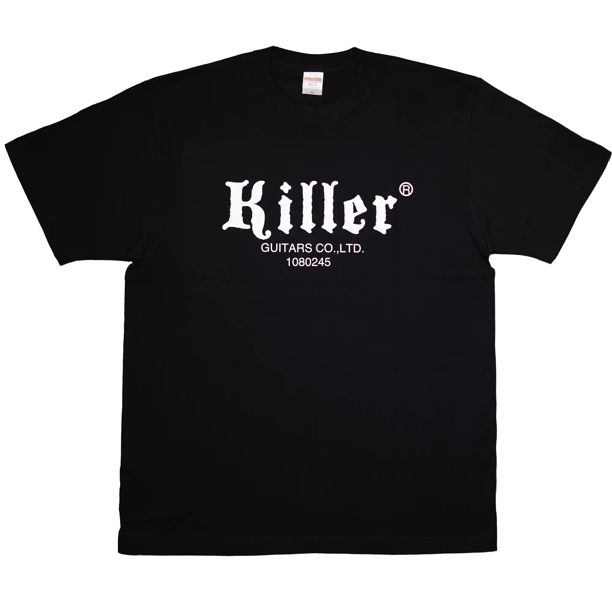 killer guitars t-shirt black logo: white