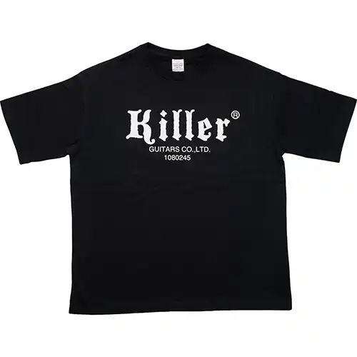 killer guitars t-shirt long sleeve light pink silver logo