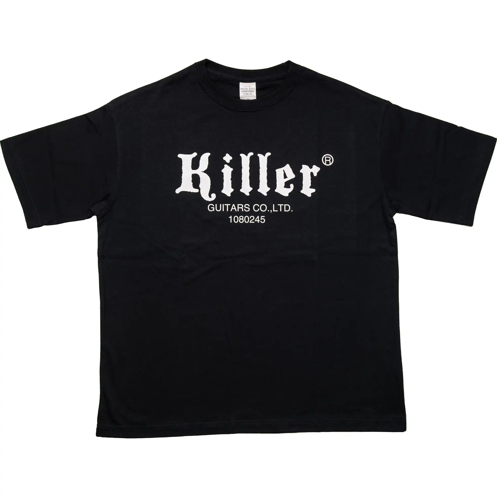 big silhouette killer guitars t-shirt black logo: white