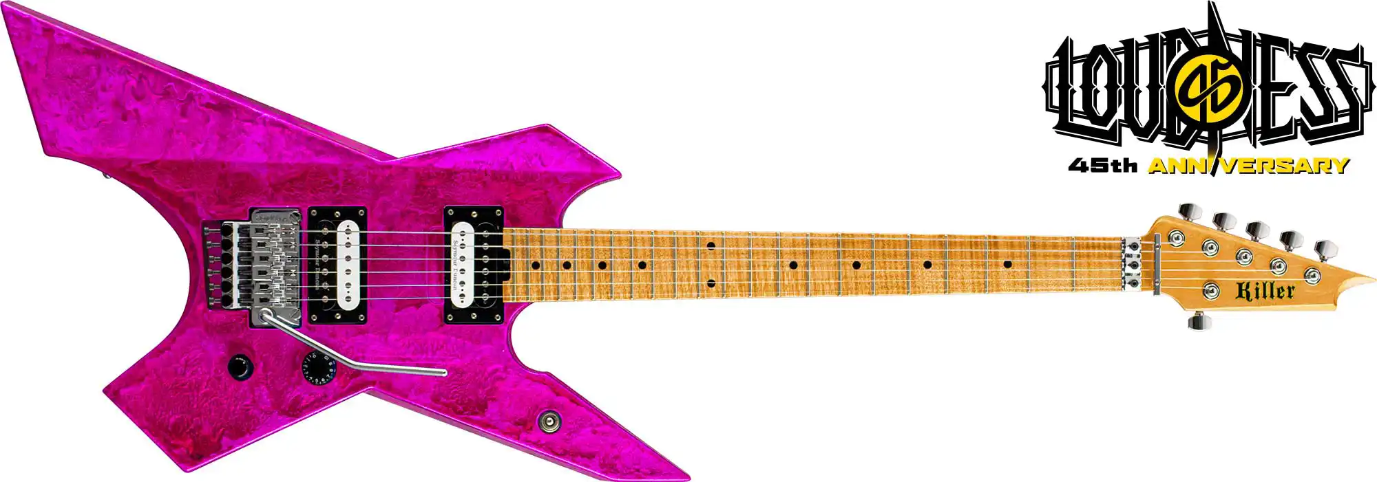 killer guitars KG-prime akira takasaki signature 2026 loudness 45th anniversaty limited Liquid metal poison pink lava